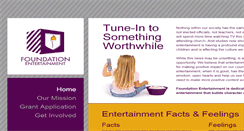 Desktop Screenshot of foundationentertainment.org